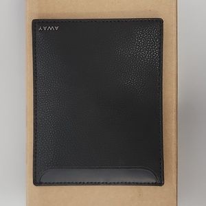 AWAY -Passport wallet - black- leather